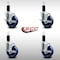 Service Caster 4'' SS Solid Poly Swivel 1-1/4'' Expanding Stem Caster Set with Brake, 4PK SCC-SSEX20S414-SPUS-TLB-114-4 - alternate 2